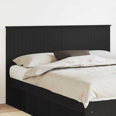 vidaXL Headboard with Headboard Black Oak 160 cm Engineered wood