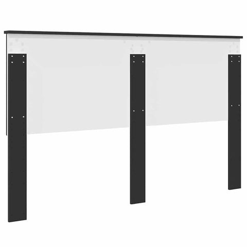 vidaXL Headboard with Headboard Black Oak 160 cm Engineered wood
