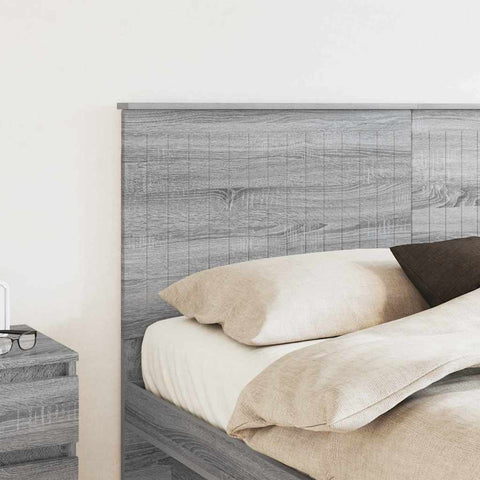 vidaXL Headboard with Headboard Grey Sonoma 160 cm Engineered wood