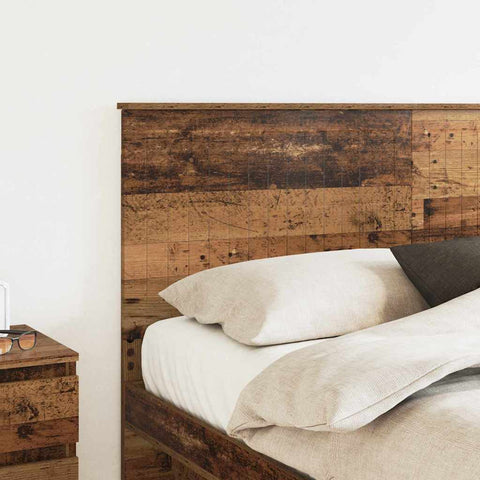 vidaXL Headboard with Headboard Old Wood 160 cm Engineered wood