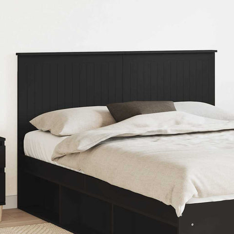 vidaXL Headboard with Headboard Black Oak 150 cm Engineered wood