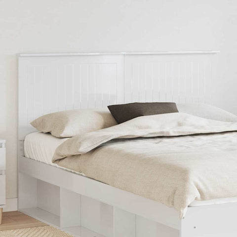 vidaXL Headboard with Headboard Gloss White 150 cm Engineered wood