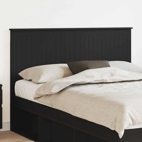 vidaXL Headboard with Headboard Black Oak 140 cm Engineered wood