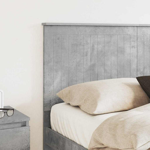 vidaXL Headboard with Headboard Concrete Grey 140 cm Engineered wood