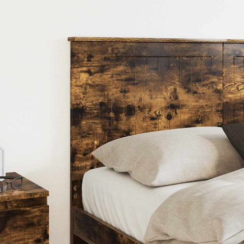 vidaXL Headboard with Headboard Smoked Oak 140 cm Engineered wood