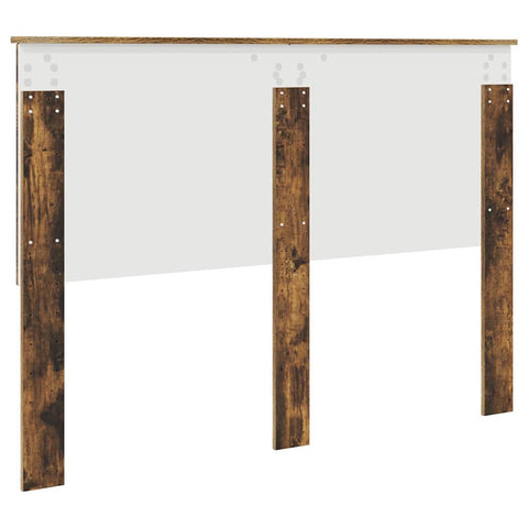 vidaXL Headboard with Headboard Smoked Oak 140 cm Engineered wood