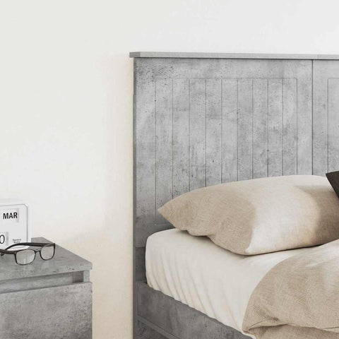 vidaXL Headboard with Headboard Concrete Grey 135 cm Engineered wood