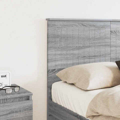 vidaXL Headboard with Headboard Grey Sonoma 135 cm Engineered wood