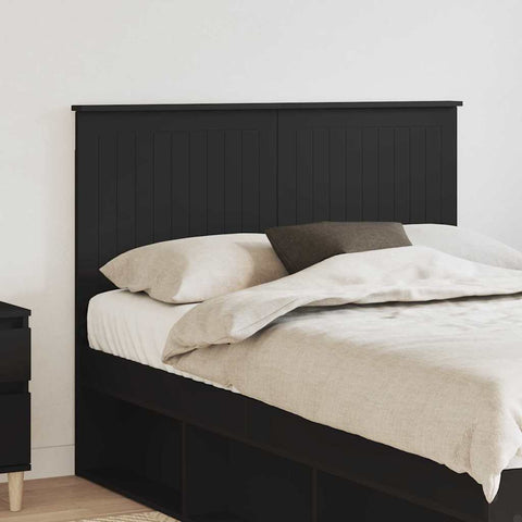 vidaXL Headboard with Headboard Black Oak 120 cm Engineered wood