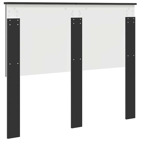 vidaXL Headboard with Headboard Black Oak 120 cm Engineered wood