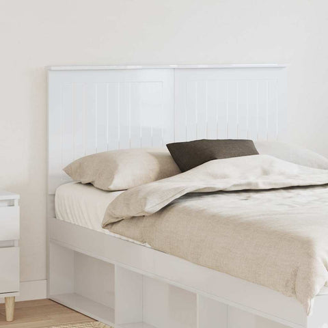 vidaXL Headboard with Headboard Gloss White 120 cm Engineered wood