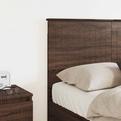 vidaXL Headboard with Headboard Brown Oak 120 cm Engineered wood