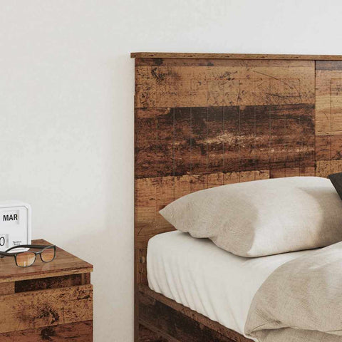 vidaXL Headboard with Headboard Old Wood 120 cm Engineered wood