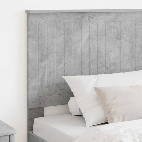 vidaXL Headboard with Headboard Concrete Grey 100 cm Engineered wood