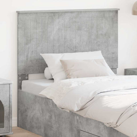 vidaXL Headboard with Headboard Concrete Grey 100 cm Engineered wood