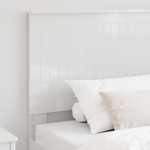 vidaXL Headboard with Headboard Gloss White 100 cm Engineered wood