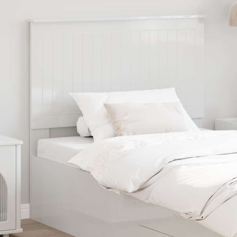 vidaXL Headboard with Headboard Gloss White 100 cm Engineered wood