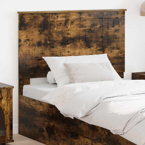 vidaXL Headboard with Headboard Smoked Oak 100 cm Engineered wood