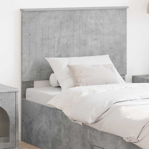 vidaXL Headboard with Headboard Concrete Grey 90 cm Engineered wood
