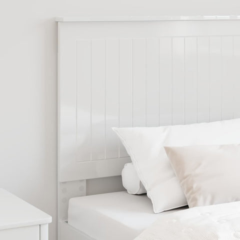 vidaXL Headboard with Headboard Gloss White 90 cm Engineered wood