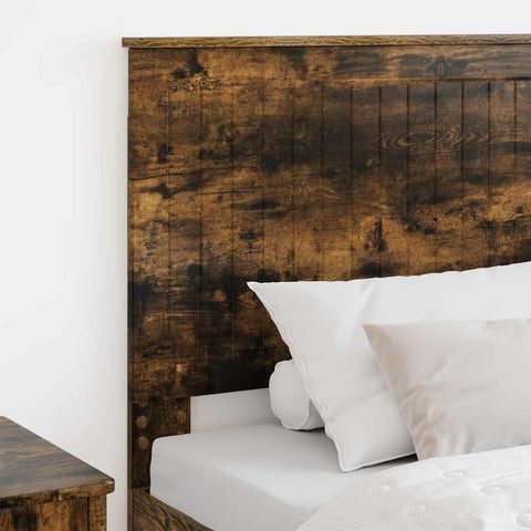 vidaXL Headboard with Headboard Smoked Oak 90 cm Engineered wood