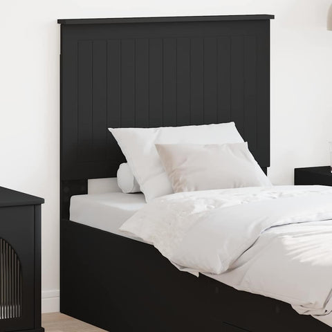 vidaXL Headboard with Headboard Black Oak 80 cm Engineered wood