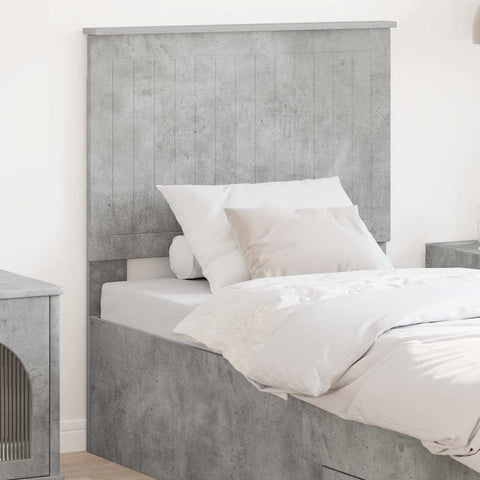 vidaXL Headboard with Headboard Concrete Grey 80 cm Engineered wood