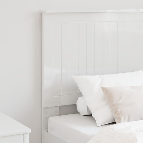 vidaXL Headboard with Headboard Gloss White 80 cm Engineered wood