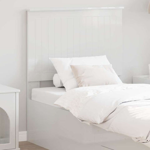 vidaXL Headboard with Headboard Gloss White 80 cm Engineered wood
