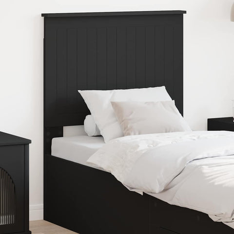 vidaXL Headboard with Headboard Black Oak 75 cm Engineered wood