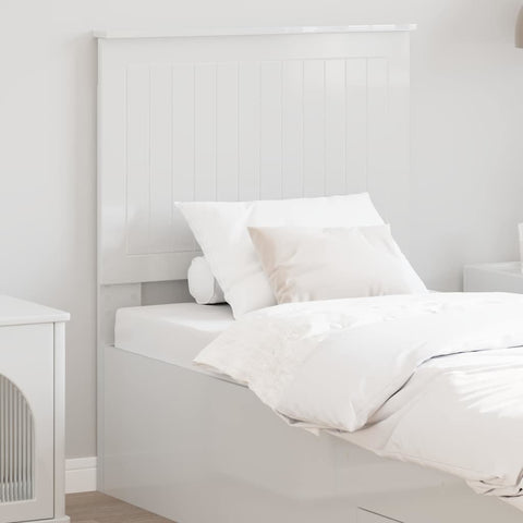 vidaXL Headboard with Headboard Gloss White 75 cm Engineered wood