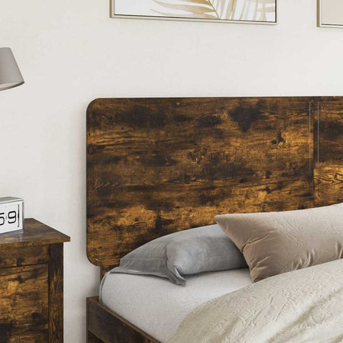 vidaXL Headboard with Headboard Smoked Oak 200 cm Engineered wood
