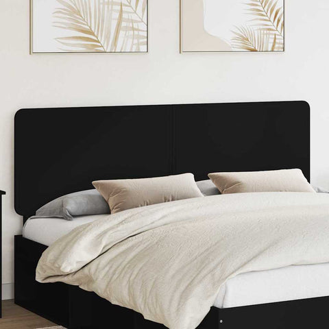 vidaXL Headboard with Headboard Black Oak 180 cm Engineered wood