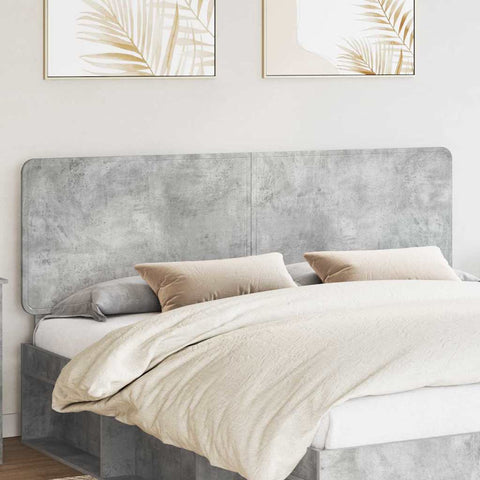 vidaXL Headboard with Headboard Concrete Grey 180 cm Engineered wood