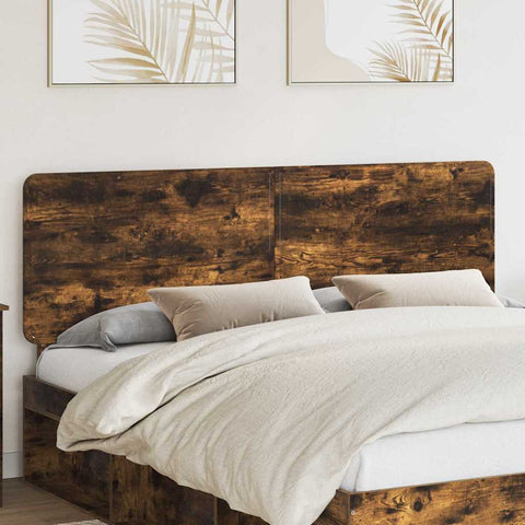 vidaXL Headboard with Headboard Smoked Oak 180 cm Engineered wood