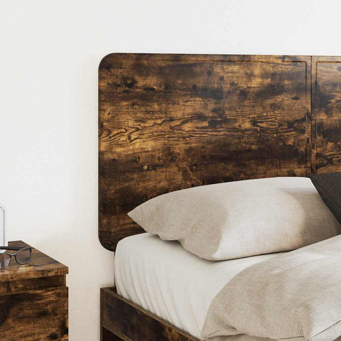 vidaXL Headboard with Headboard Smoked Oak 150 cm Engineered wood