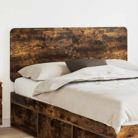 vidaXL Headboard with Headboard Smoked Oak 150 cm Engineered wood