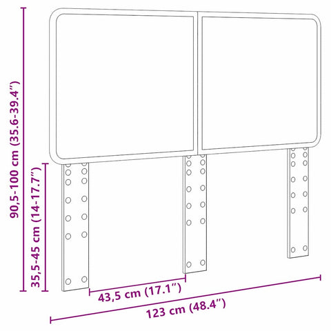 vidaXL Headboard with Headboard Gloss White 120 cm Engineered wood