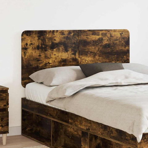 vidaXL Headboard with Headboard Smoked Oak 120 cm Engineered wood