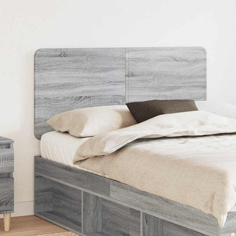 vidaXL Headboard with Headboard Grey Sonoma 120 cm Engineered wood