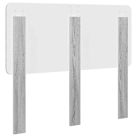 vidaXL Headboard with Headboard Grey Sonoma 120 cm Engineered wood