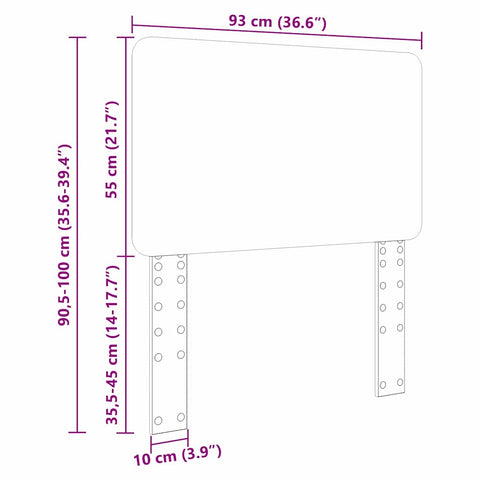 vidaXL Headboard with Headboard Black Oak 90 cm Engineered wood