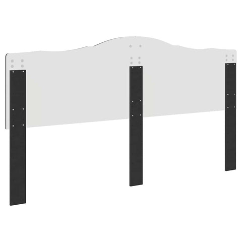 vidaXL Headboard with Headboard Black Oak 200 cm Engineered wood