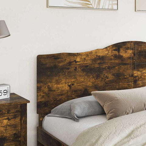vidaXL Headboard with Headboard Smoked Oak 200 cm Engineered wood