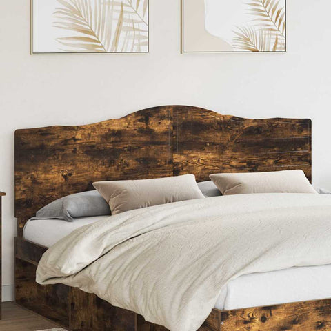 vidaXL Headboard with Headboard Smoked Oak 180 cm Engineered wood
