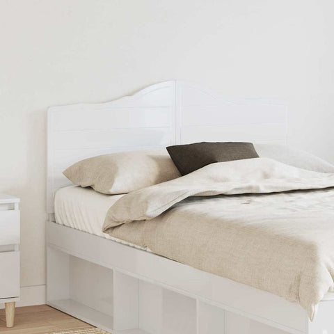 vidaXL Headboard with Headboard Gloss White 135 cm Engineered wood