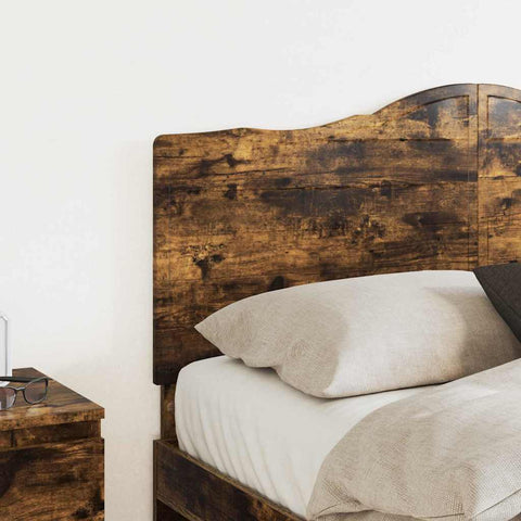 vidaXL Headboard with Headboard Smoked Oak 135 cm Engineered wood