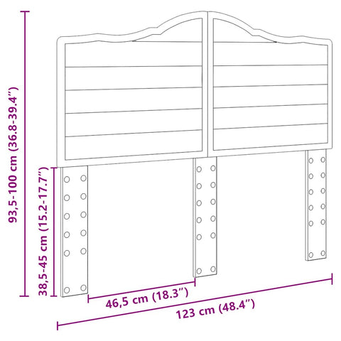vidaXL Headboard with Headboard Gloss White 120 cm Engineered wood