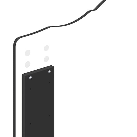 vidaXL Headboard with Headboard Black Oak 100 cm Engineered wood