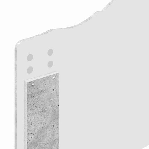 vidaXL Headboard with Headboard Concrete Grey 100 cm Engineered wood